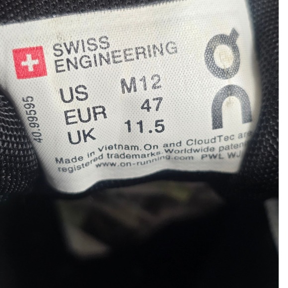 On Cloud X Mens 12 Running Shoes Gray Glacier Black Training Gym Lightweight - Picture 3 of 15